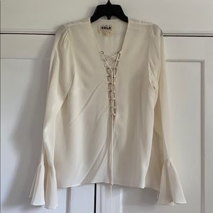 Stone Cold Fox lace up top